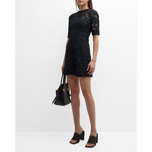 Proenza Schouler Floral Lace Short Suiting Dress Turquoise 6